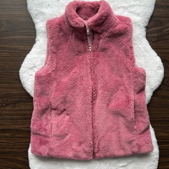 J.Crew Women's Plush Faux Fur Full Zip Vest Guava size S - Picture 6 of 8